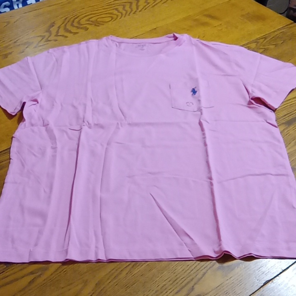 Ralph Lauren Mens T Tee Large NEW NEW Cotton PINK Exercise Workout  COTTON